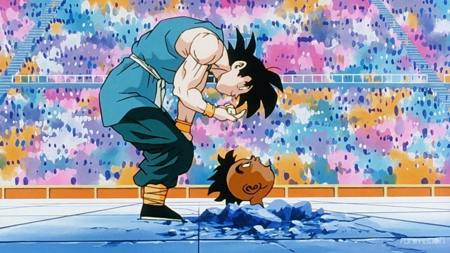 Goku vs Uub at the end of Dragon Ball Z