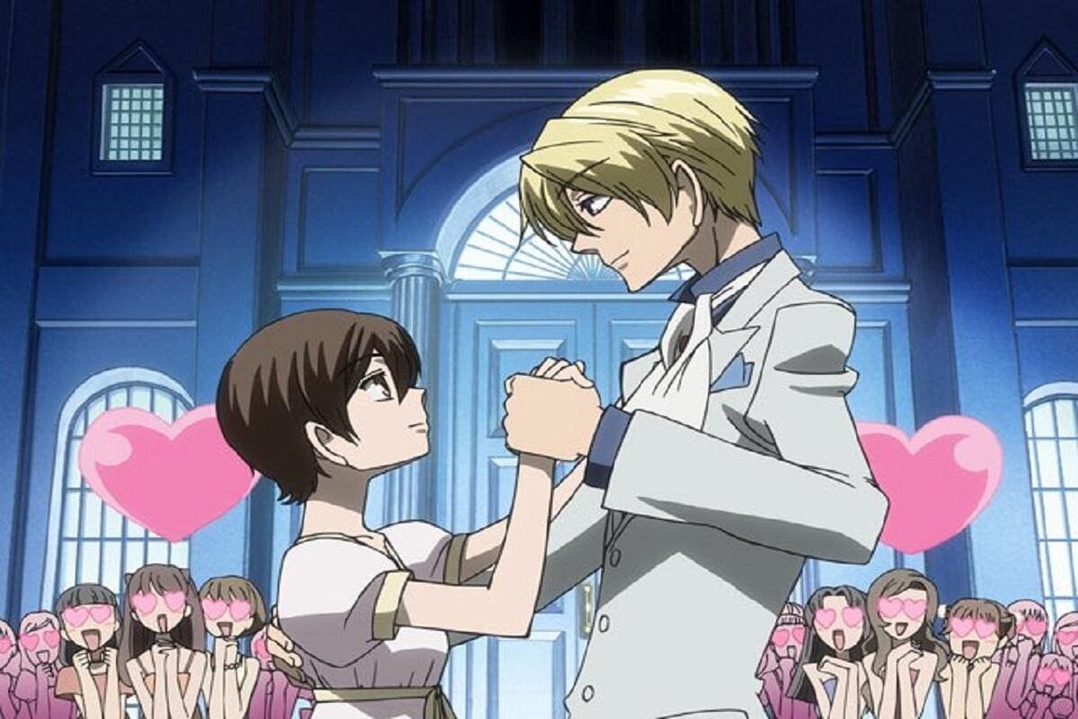 Haruhi Fujioka and Tamaki Suoh in Ouran High School Host Club