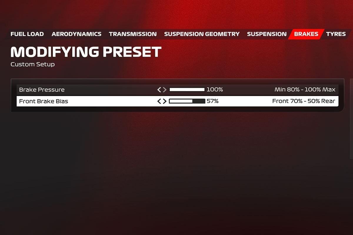 f1 23 Monaco setup guide brakes