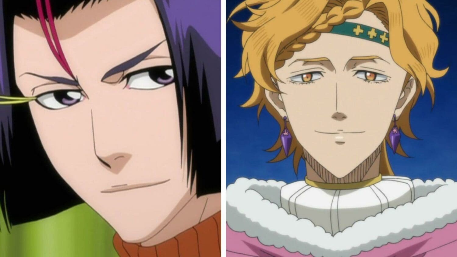 Yumichika from Bleach and Kirsch from Black Clover (Image via Pierrot)