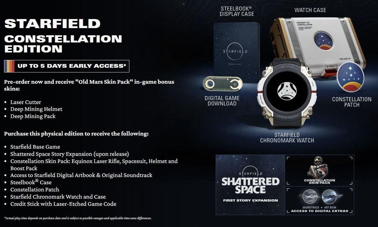 Starfield Watch Pre-order Price 