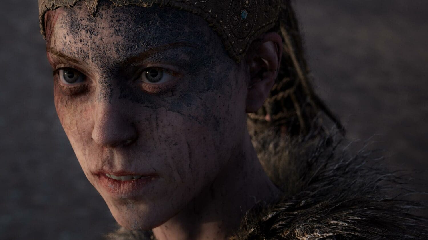 A close of Hellblade protagonist Senua