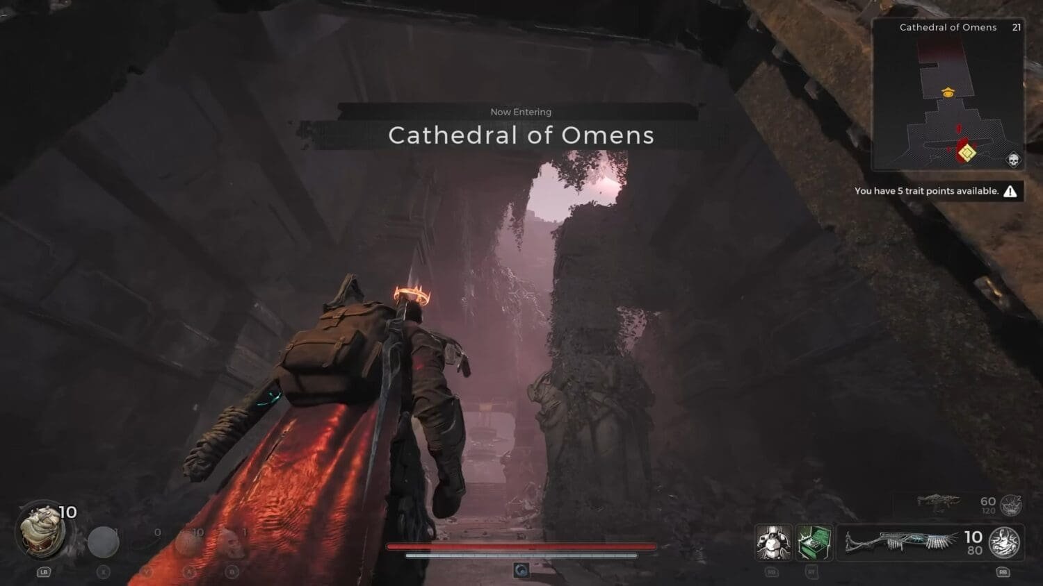 Red tint in the Cathedral of Omens, Misty Step in Remnant 2 guide