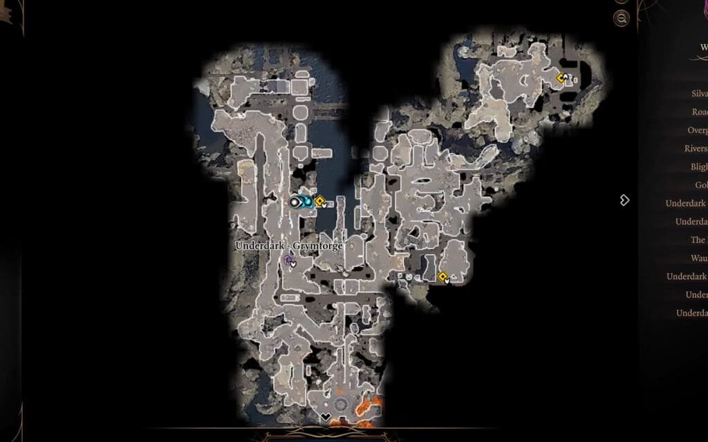 Baldur's Gate 3 Adamantine Forge guide map location