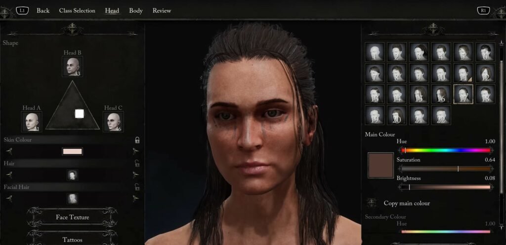 character customization in lords of the fallen