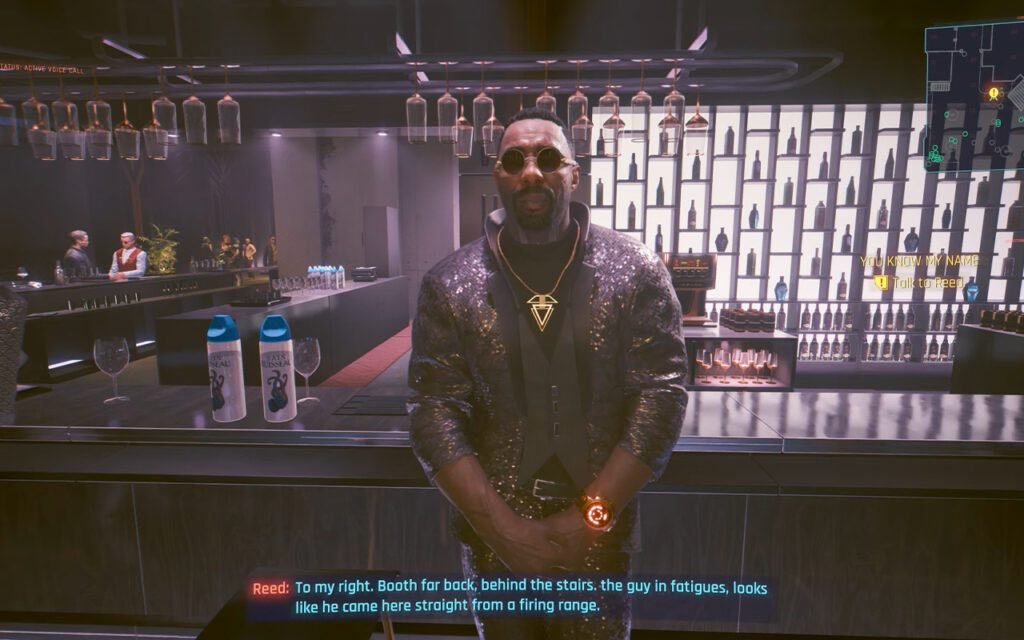 Reed in Hansen's party in Cyberpunk 2077 Phantom Liberty You Know My Name 