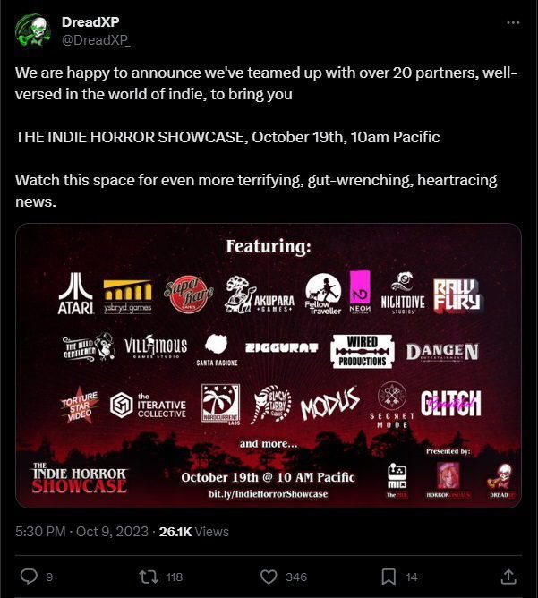 The Indie Horror Showcase Announced By DreadXP - - News | Indie Horror Showcase | GamesHorizon