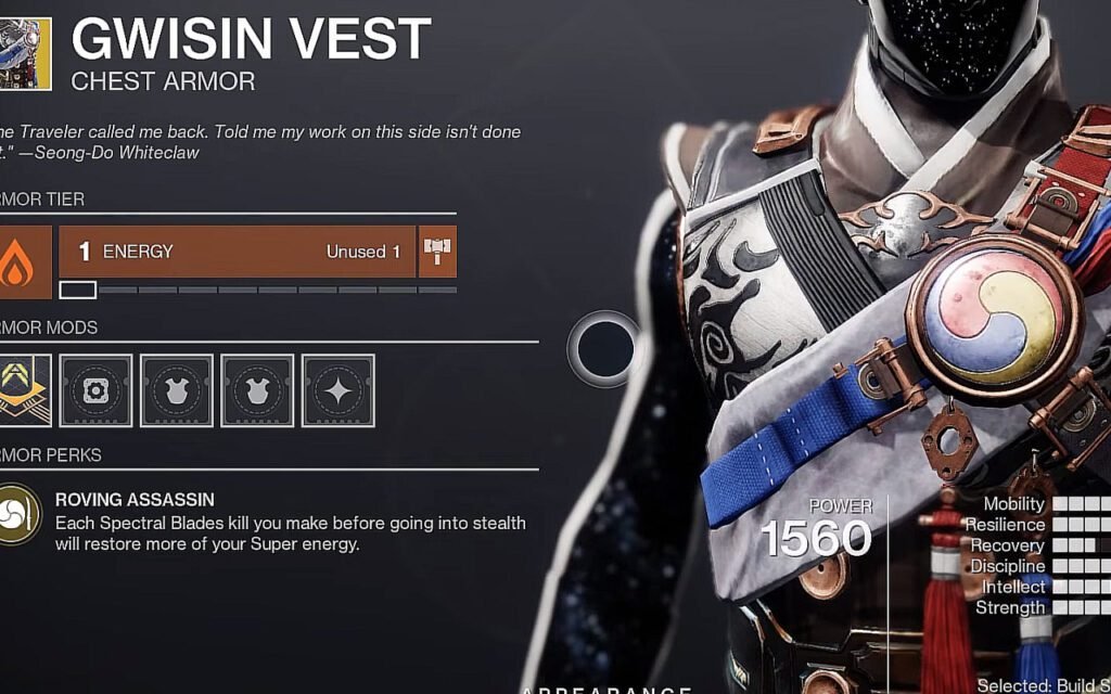 Gwisin Vest in Destiny 2