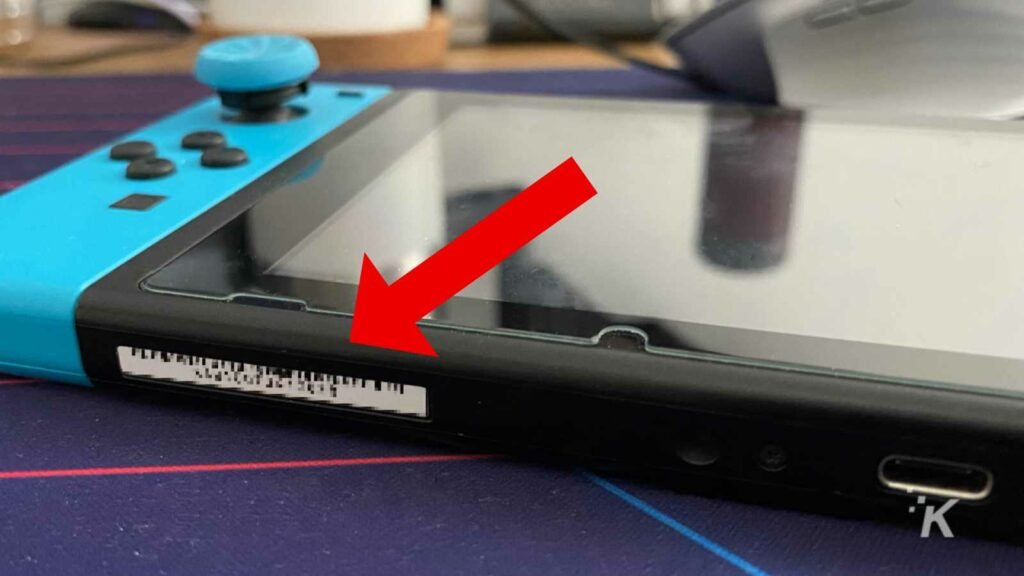 Nintendo Switch serial number location