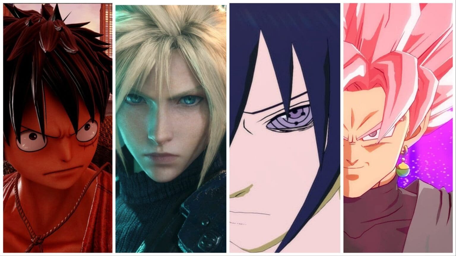 Characters from different anime games on PS4