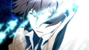 Dazai using No Longer Human, a touch-based ability in Bungo Stray Dogs