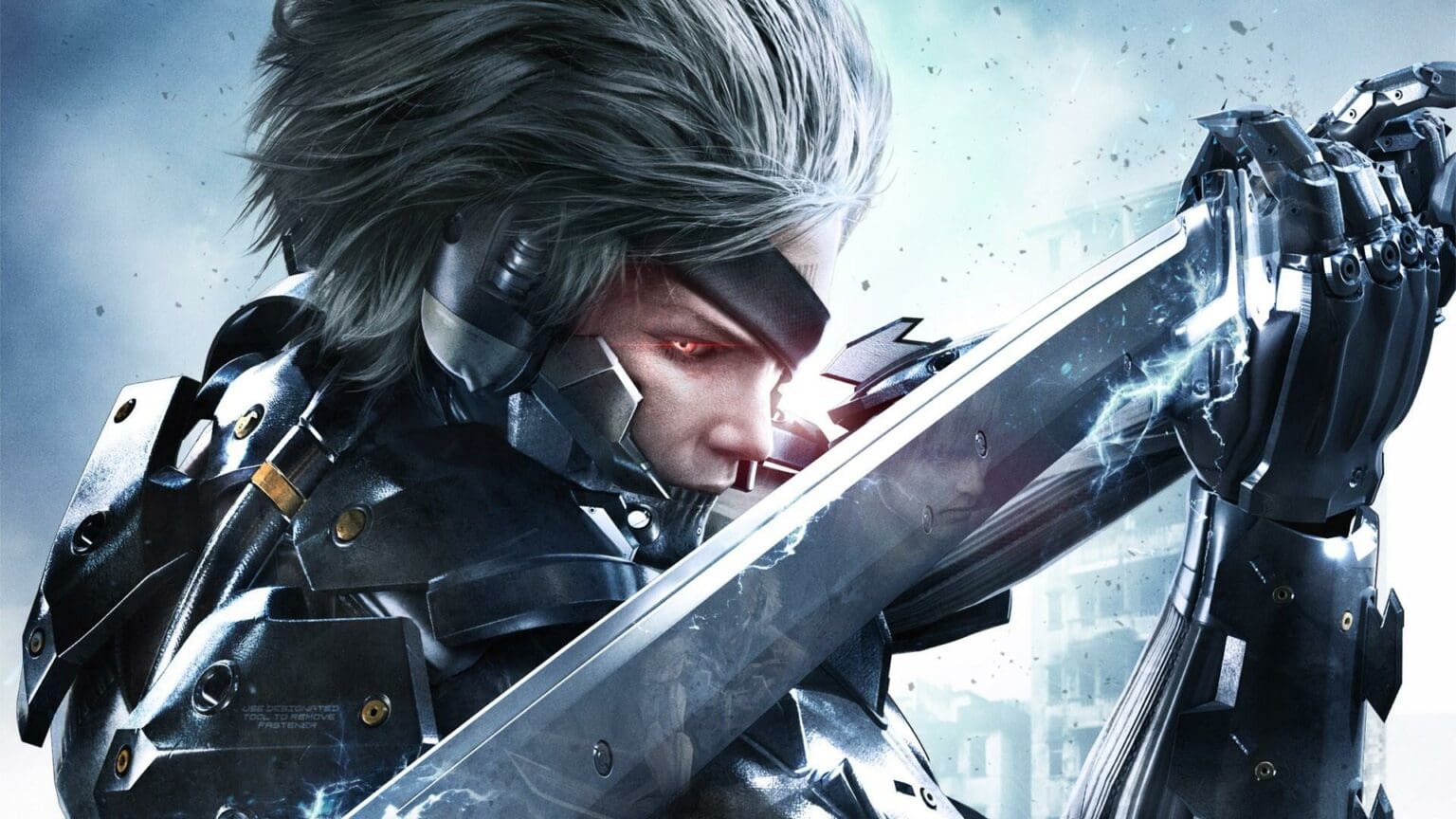 Metal Gear's Raiden Brandishing his sword