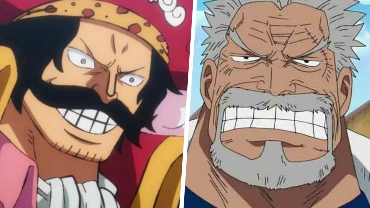 Monkey D Garp and Gol D Roger in One Piece