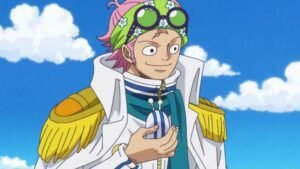 Coby from One Piece as a Marine officer getting ready (Image via TOEI Animation)