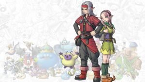 Dragon Quest Monsters The Dark Prince main protagonists with an army of capturable monsters in the background