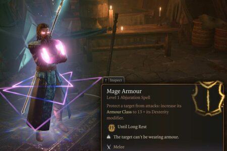 Mage Armor Baldurs gate 3