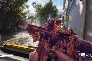 The player reloading an FCAR in The Finals.