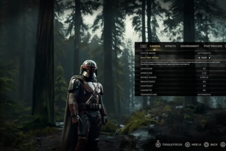 Star Wars Mandalorian game concept art for the settings of the game.