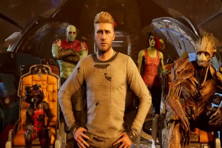 Marvel's Guardians of the Galaxy - All members in a spaceship