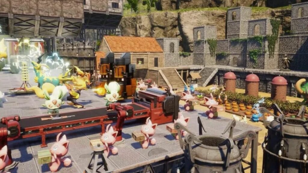 Palworld | | GamesHorizon Pals Working Around the Base in Palworld