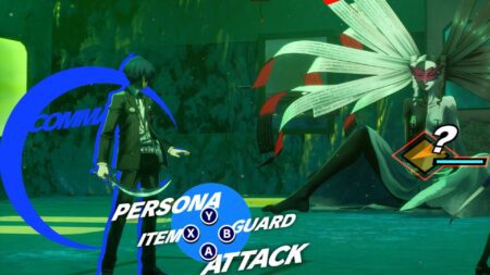 Player fighting a boss in Persona 3 Reload