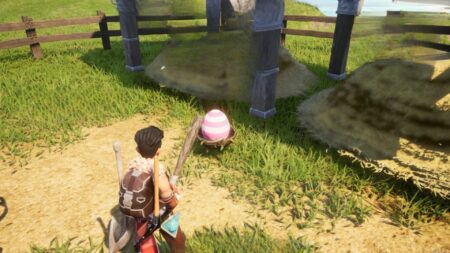 Player looking at an egg in Palworld