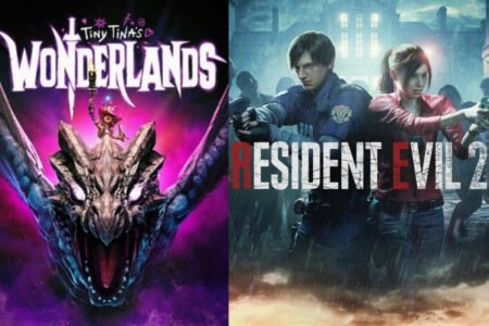 Promotional Artworks for Tiny Tina's Wonderlands and Resident Evil 2