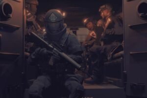 SWAT team in an armored vehicle in Ready or Not