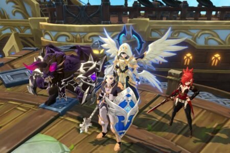 Team of Summoners with a monster in Summoners War Chronicles