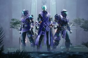 party of three players in Destiny 2