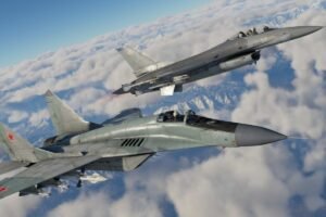 two airplanes in the sky, promotional artwork for War Thunder