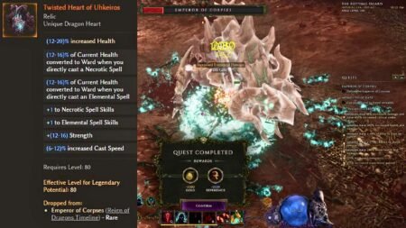 How To Get Twisted Heart Of Uhkeiros In Last Epoch