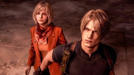 Leon and Ashley in Resident Evil 4