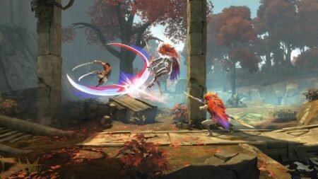 Protagonist battling couple of spear-wielding enemies in Prince of Persia Lost Crown