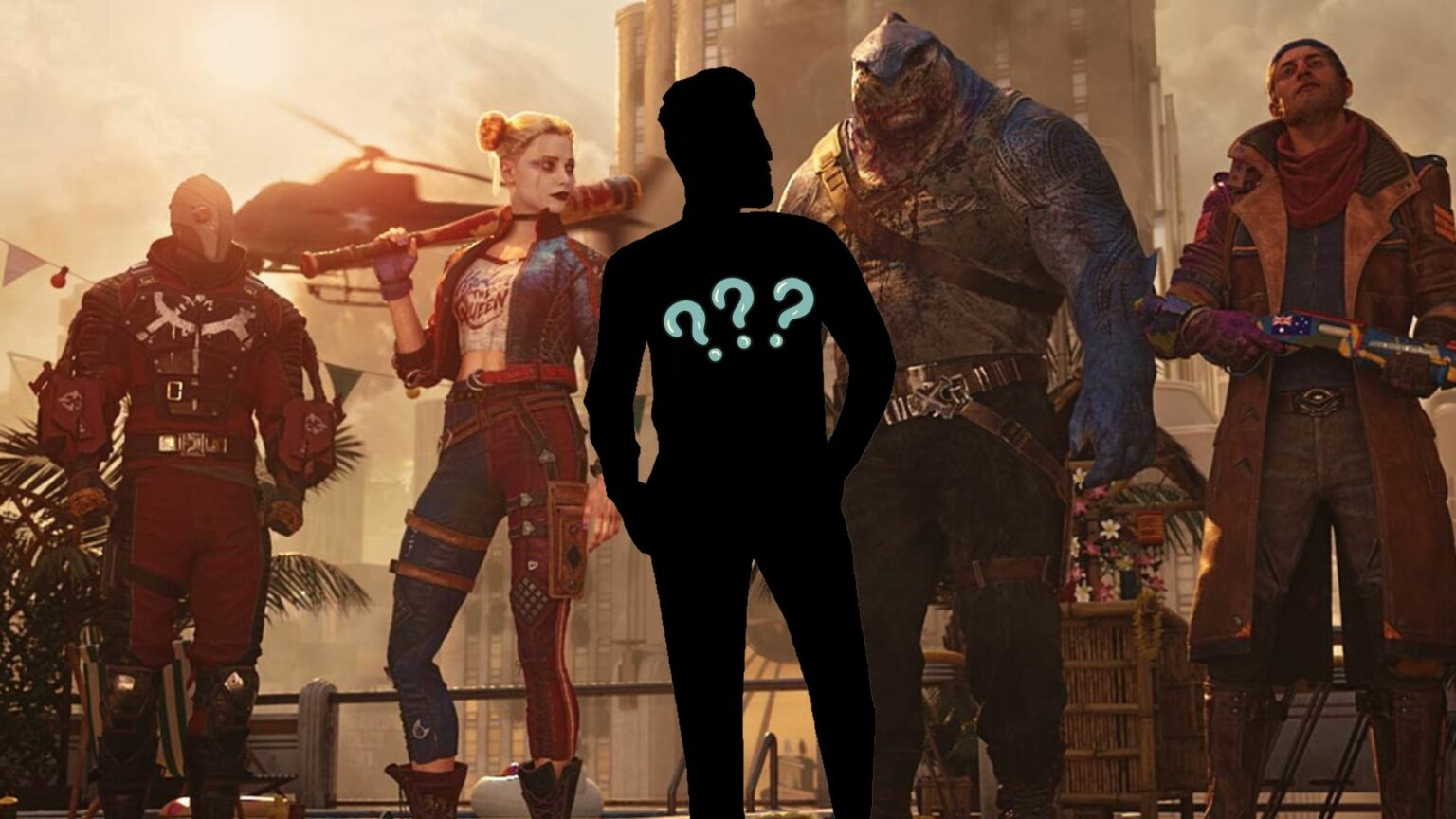 Suicide Squad with a mystery character