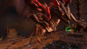 players battling Proto Bahamut in Granblue Fantasy Relink