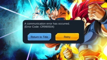 Dragon Ball Legends Error Code CR990504