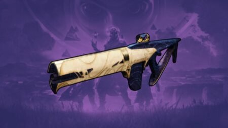 Destiny 2 Age Old Bond Auto Rifle Purple background