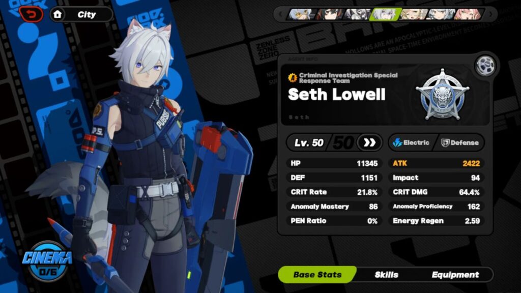 Seth's Abilities in Zenless Zone Zero