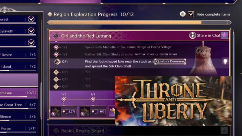 Throne And Liberty: Girl And The Red Lutrang Quest - - Guides | | GamesHorizon