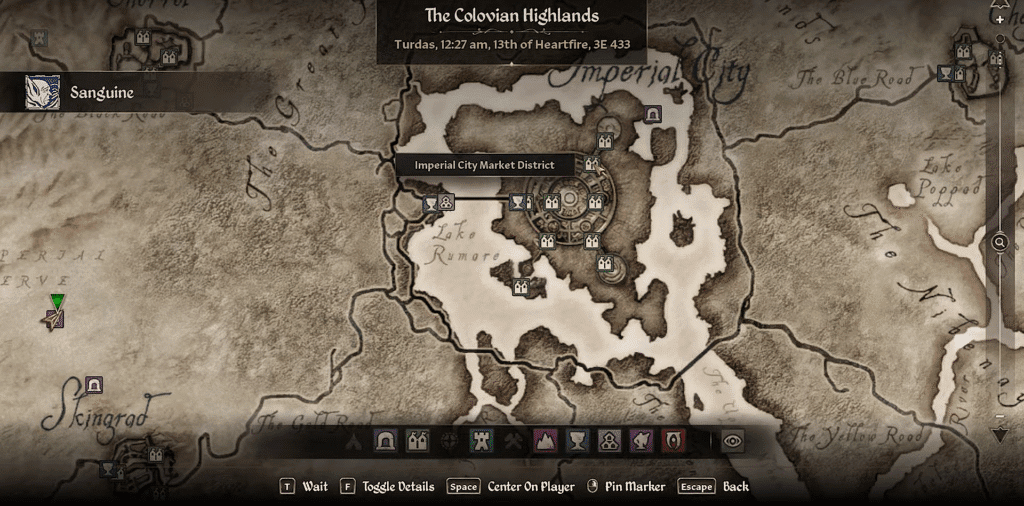 Oblivion Remastered: The Complete Sanguine Quest Guide | | GamesHorizon map sanguines rose