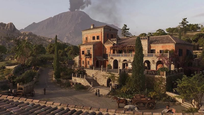 A town with a few people around in Mafia: The Old Country