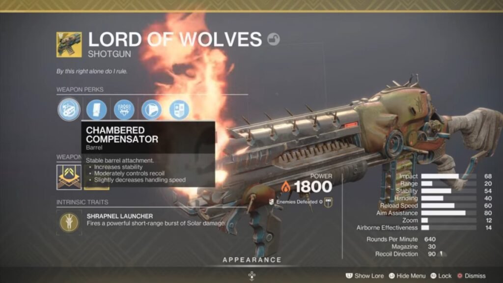 Top 5 DPS weapons in Destiny 2: Edge of Fate | Destiny 2 | GamesHorizon A-screenshot-of-Lord-of-Wolves-in-Destiny-2.