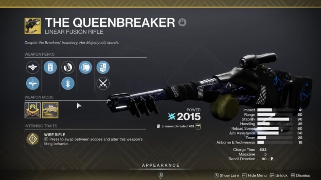 Top 5 DPS weapons in Destiny 2: Edge of Fate | Destiny 2 | GamesHorizon A-screenshot-of-Queenbreaker-from-Destiny-2