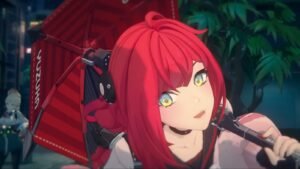 A screenshot of Yuzuha from Zenless Zone Zero trailer.