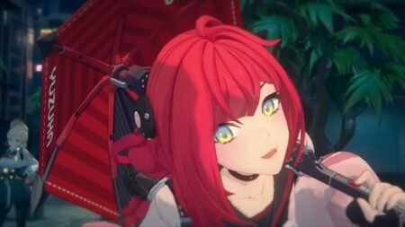 A screenshot of Yuzuha from Zenless Zone Zero trailer.