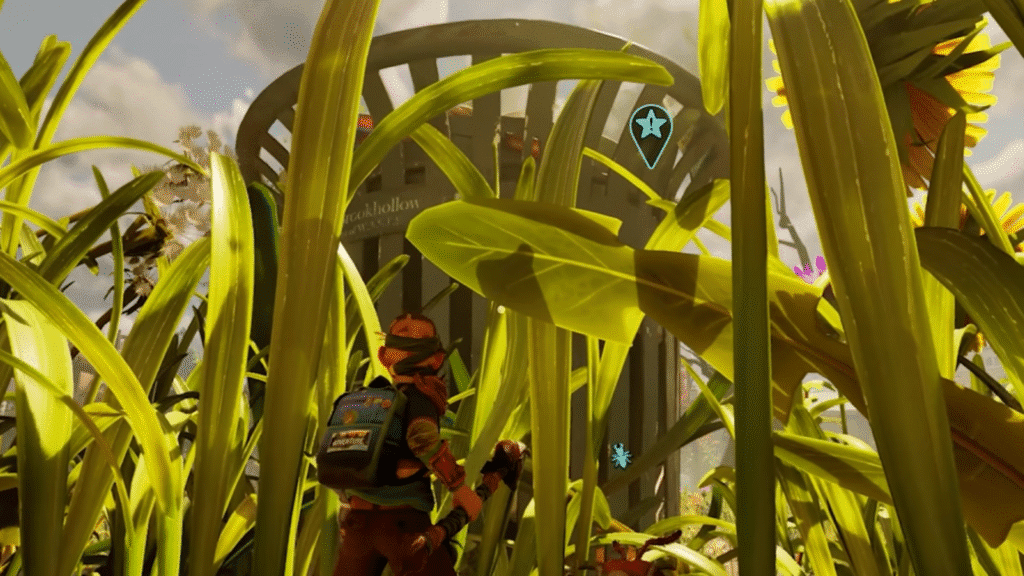 Grounded 2 - Reach the O.R.C. Transmitter at the Garbage Can | O.R.C. Transmitter at the Garbage Can,Grounded 2 | GamesHorizon The player looking at the ORC in Grounded 2