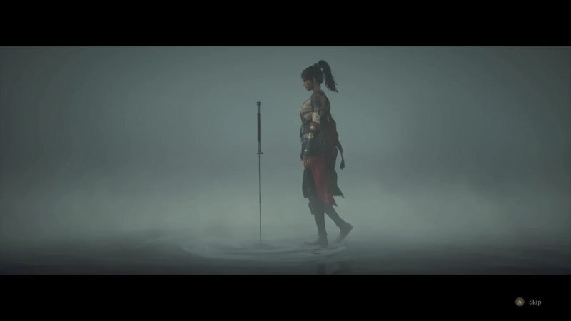 The player walking to a sword in Wuchang Fallen Feather