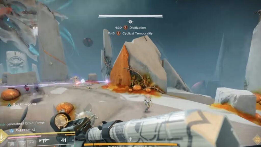 Destiny 2 The Edge of Fate: Complete Guide To Defeat Koregos, the Worldline | Destiny 2 | GamesHorizon A screenshot from the Koregos, the Worldline boss encounter.
