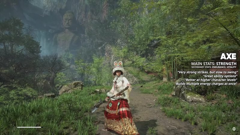 Wuchang Fallen Feather player holding an Axe